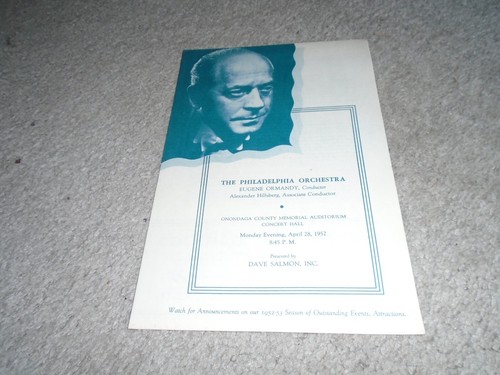 1952 philadelphia orchestra - philadelphia,