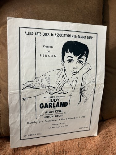 1958 judy garland concerts - 1958, in