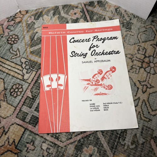 Concert program for - program, string