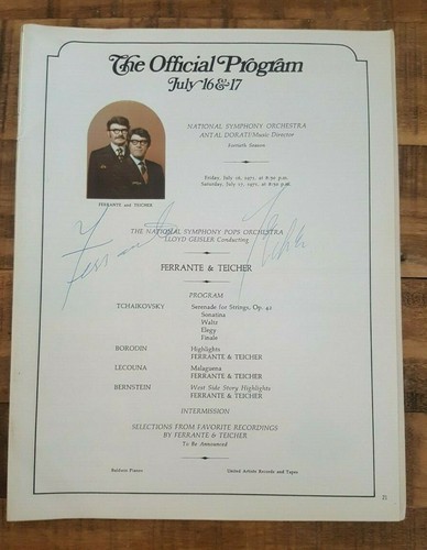 Signed program ferrante - ferrante, &