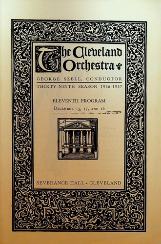 Cleveland orchestra program - cleveland,