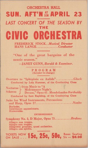 1939 civic orchestra chicago - 1939,