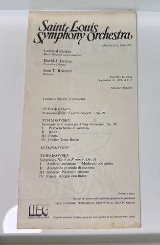 1982 saint louis symphony - saint,